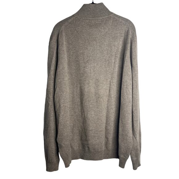 1-13 FORTE CASHMERE Men's Sweater Button Henley Light Brown Size XL - Picture 3 of 11